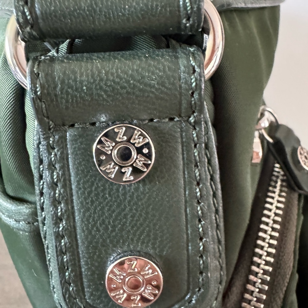 MZ WALLACE Forest Green Multi Zip Adjustable Crossbody Bag. Excellent Condition - Picture 12 of 12